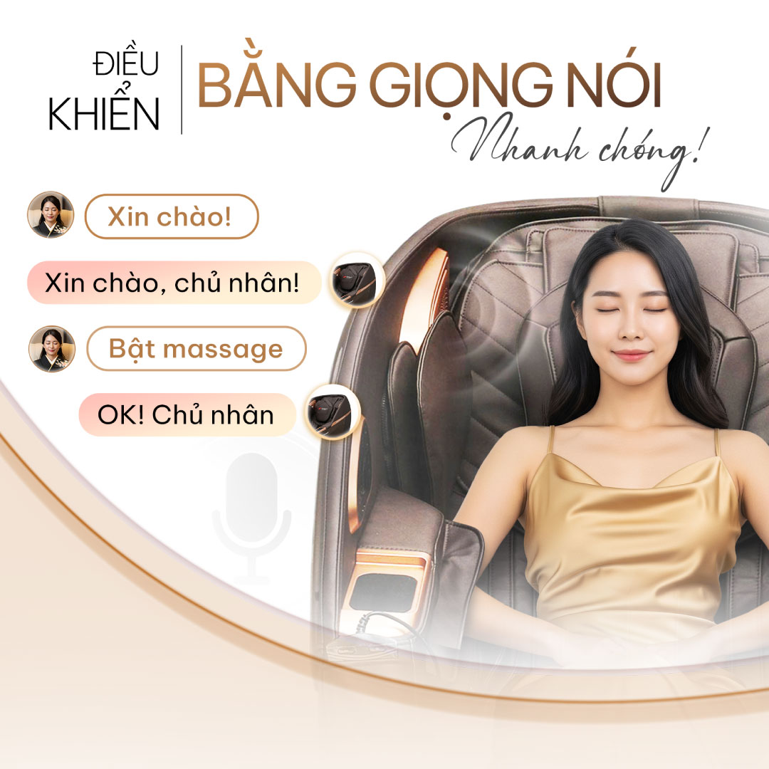 Cách điều khiển ghế massage bằng giọng nói thông minh