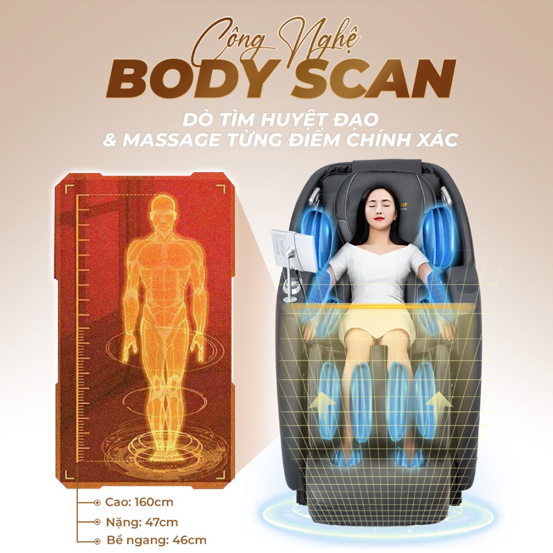 Top 5 lợi ích tuyệt vời của ghế massage cảm biến cơ thể